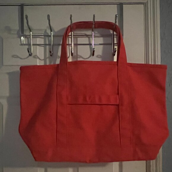 Baboon to the Moon Canvas Tote Bag in Mandarin Red - Picture 4 of 8